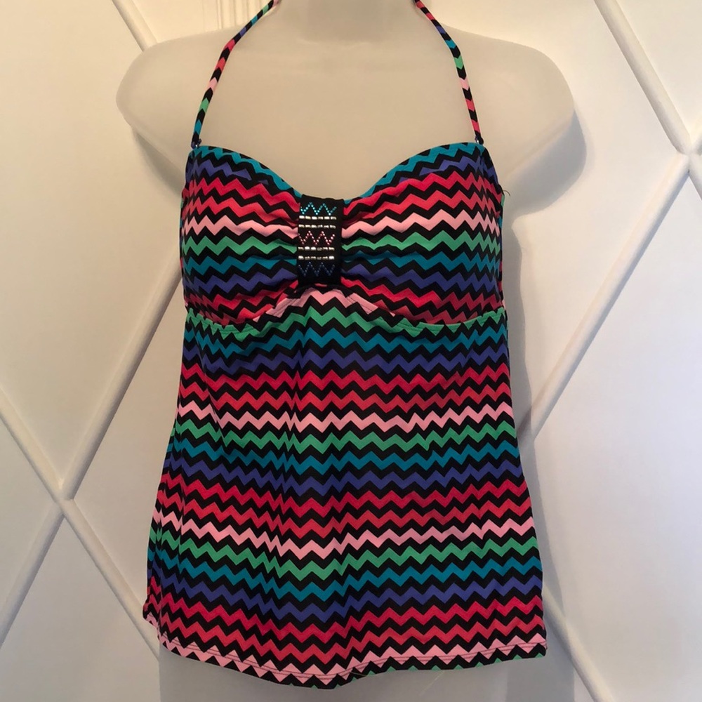 Chevron Tankini Swim Top